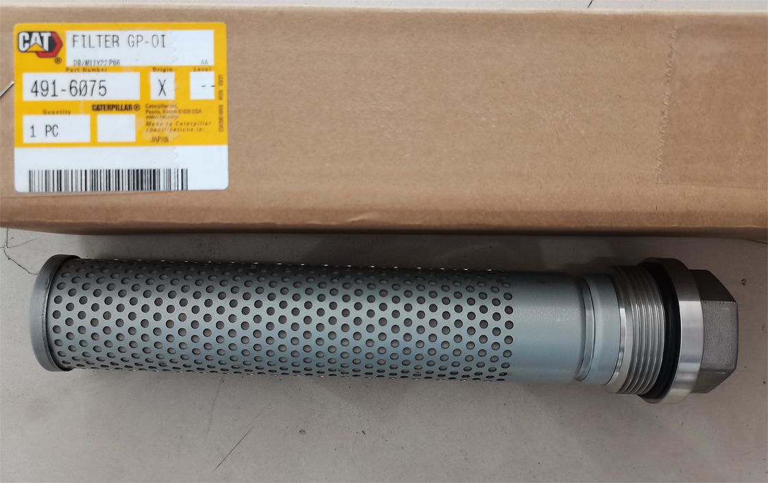Filter Oli Spare Part Excavator Ringan 491-6075 Untuk Mesin Konstruksi
